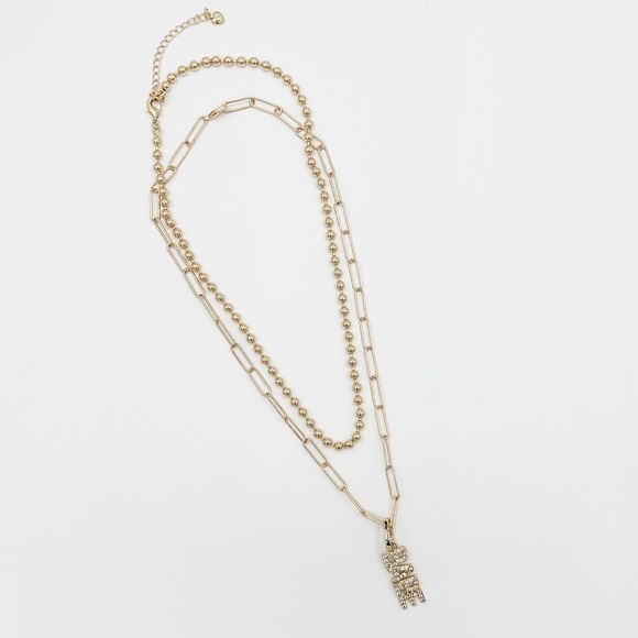 𝅺gold layering BABE necklace with ball chain - Picture 5 of 8